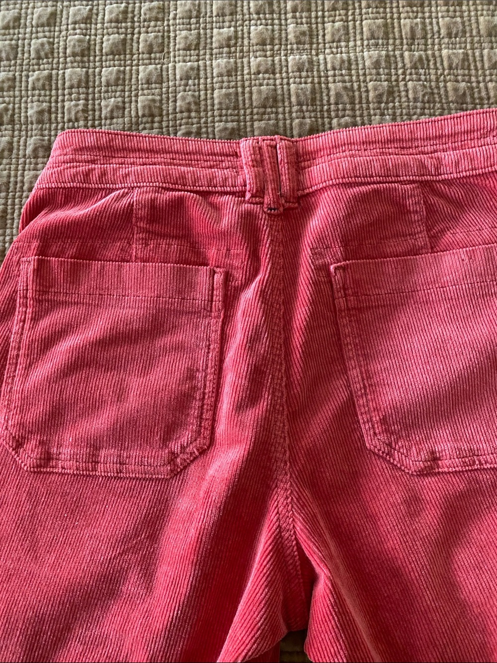 Pilcro Coral-Red High-Waist Corduroy Pants - Picture 6 of 6